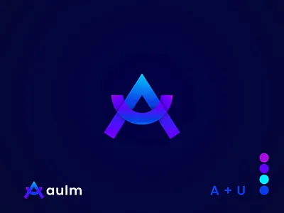 aulm | Lettering Modern Minimal Logo a a logo brand identity design branding branding design business logo creative logo design graphic design illustration lettering lettering logo logo logo design minimal logo minimalist logo modern logo typography logo u logo wording logo