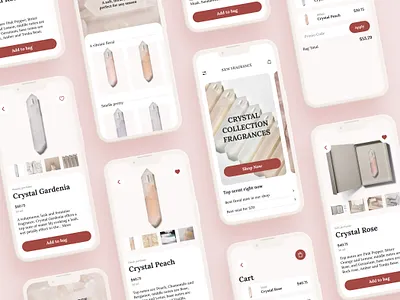 Redesign KKW Crystal Fragrance app design ui ux