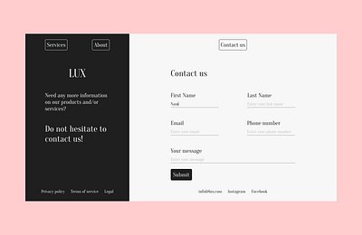 Contact Us Page/Form UI contact us dailyui design figma form illustration ui ux vector