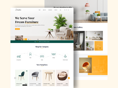 Furniture Store app design branding codiant design furniture furniture store furniture web design furniture website graphic design landing page online store software development ui ui design