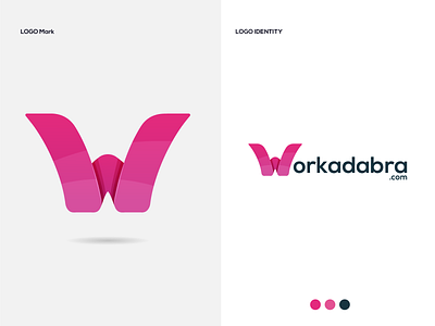 Workadabra.com Logo .com design gradient gradient logo letter w letter w logos logo logodesign monochrome vector w logo work workadabra