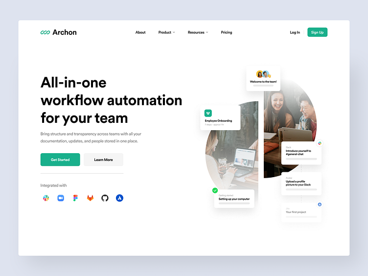 Archon - Landing Page by Charlie Baker for Drewl on Dribbble