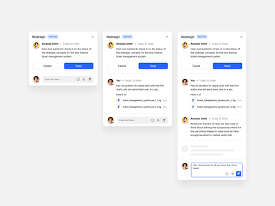 Design System Components actions activity attach avatar chat clean design files interface loading minimal modal panel send sidebar states ui ui design ux ux design
