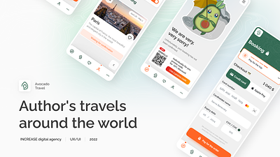 [StartUp] AvocadoTravel 🥑 2022 avocado branding design digital agency graphic design green ingenio logo mobile app pitch site travel travel app ui ui design ux