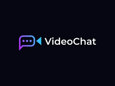 Video Chat Logo Design - Virtual Chat Logo branding video chat room virtual chat logo