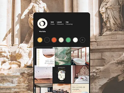 Worldia - Brand insta feed art direction branding design feed graphic design instagram logo marketing post social media ui vector