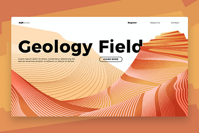 Geology Field - Banner & Landing Page app banner branding design development geology geology field illustration landing landing page multipurpose page ui ui design ux ux design web development web maintance webapp website