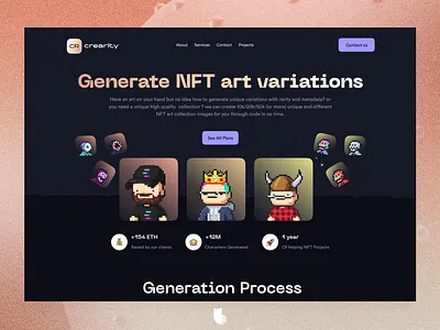 Crearity - upcoming NFT Project crearity nft nft characters nft design nft generation nft minitng nft project