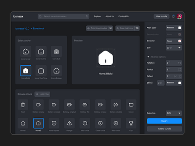 Icon manager challenge dark design dot dotchallenge dotchallenges icon icondesign iconmananger sepantapooya ui ux web