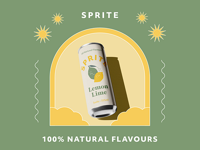 Vintage Sprite Soda Can Design Concept beverage design can design design graphic design mock up vintage beverage vintage design vintage soda