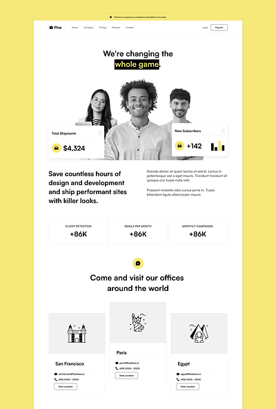 Pine Design Website ui