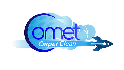 Comet Carpet Clean Mockup branding bubbles dailylogochallenge design logo rocket vector