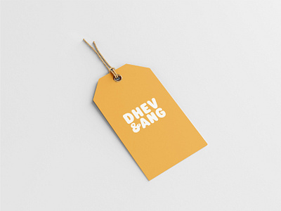 Dhev & Ang: Clothing Tag Design branding clothing clothingtag design graphic design illustration logo typography