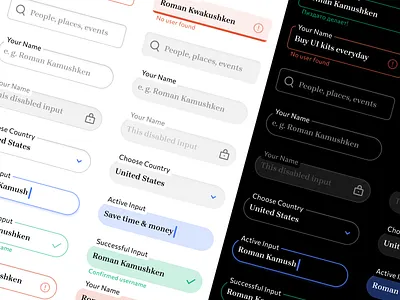 Figma iOS & Android input form mobile design system UI kit app design figma input input ui inputs search ui kit