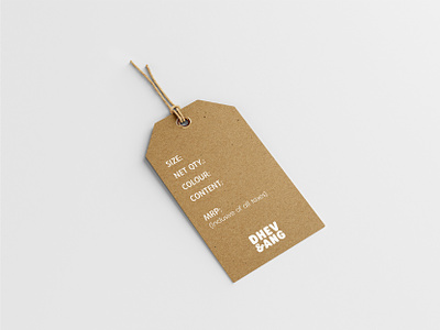 Dhev & Ang: Clothing Tag Design branding clothing clothingtag design graphic design illustration logo sustainable typography