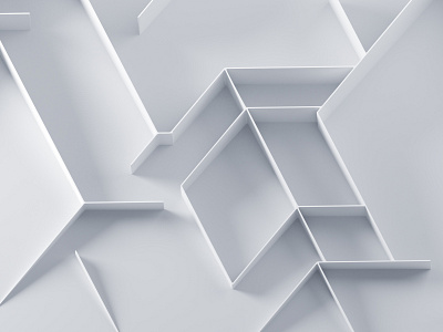 Geometric design 3d abstract art background blender clean design geometric illustration light minimalist render shape simple visual white