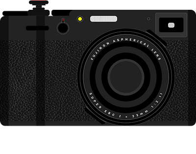 Fujifilm X-100V camera design dslr emoji figma flat fujifilm icon illustration lens minimal shutter vector