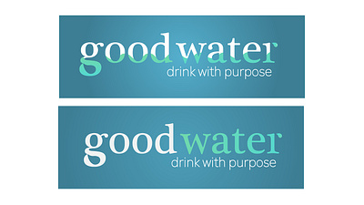 Good Water (Mockup) branding design good logo productdesign typography water