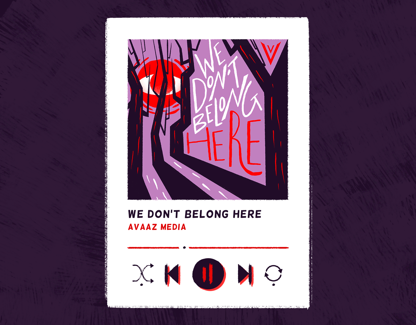 We Don't Belong Here aftereffects animated gif animation branding cover art creepy design gif graphic design hand lettering horror illustration logo motion graphics photoshop podcast podcast cover procreate southasian spooky