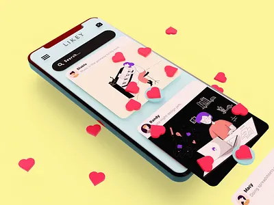 Likey 3d animation blender likes motion graphics