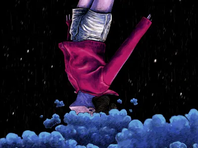 Down to the sky art digital illustration drawing editorial illustration illustration illustrator mixed media illustration poster design