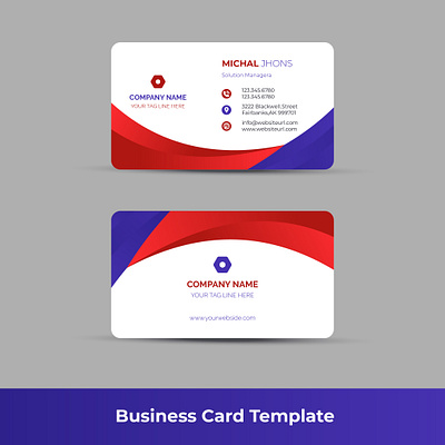 Modern Business Card Design Free Vector minimalist design