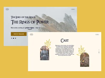 LOTR: The Rings of Power Website Design design graphic design interface lotr mobile website the lord of the rings the rings of power tolkien tv show ui ui design ui designer ui ux web design web design studio web designer website website design