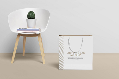 Shopping Bag Mockups bag branding graphic design logo mockup paper bag