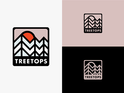 Tree tops graphic graphicdesign illustration mark minimal trees vector