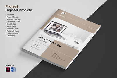 Creative Project Proposal brochure template business plan business proposal company proposal corporate brochure creative design minimal project plan project proposal