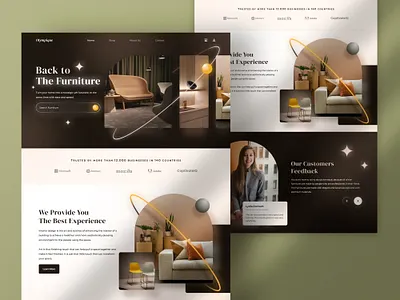 Furniture & Interior Design Landing Page app clean design design furniture ikea illustration interior landing page mobile new shot popular shot ui ui design ui inspiration uiux website wood