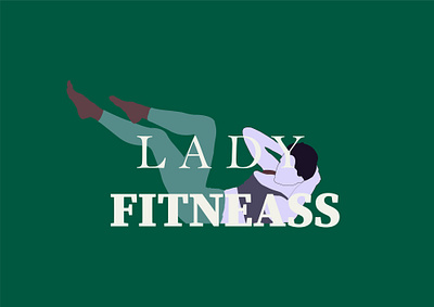 Lady Fitness graphic design vector