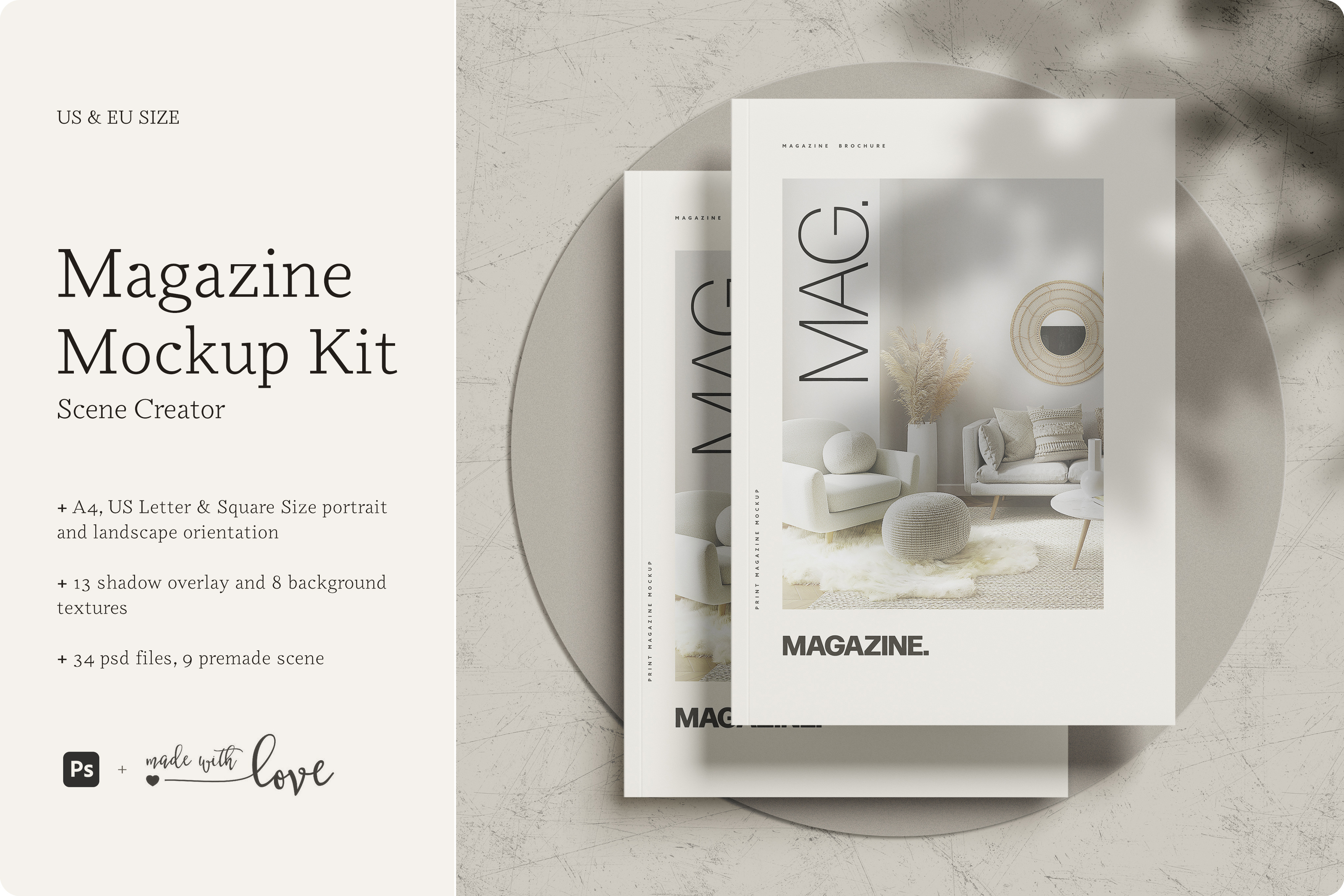 Magazine Mockup Kit 3d brand branding brochure design graphic kit magazine mock up mock up mock ups mockup mockup kit mockups presentation psd mockup scene creator template