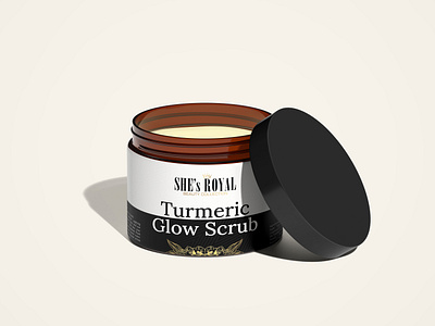 Turmeric Glow Scrub label design branding design illustration label label packaging labeldesign logo package design packaging design ui