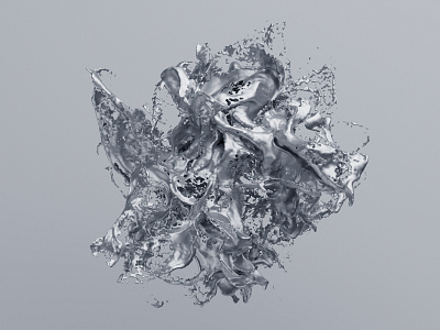Silver splash 3d abstract art background blender design fluid futuristic illustration liquid render shape silver splash visual