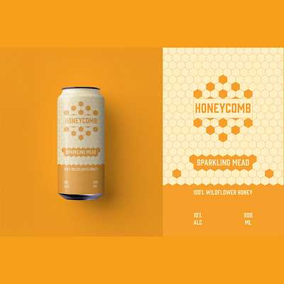 Honeycomb Mead concept branding design graphic design illustration illustrator logo packaging product typography vector