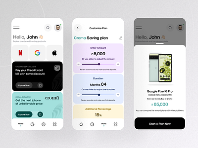 Reward App app app design branding card clean design discount google graphic design illustration minimal mobile product reward reward app tabbar ui ux vector