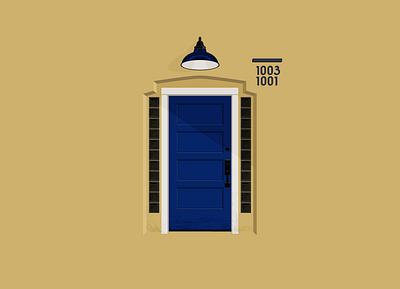 Door number 2 illustration san francisco vector