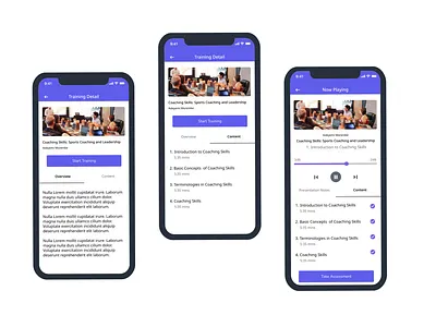 Training App UI experiencedesign productdesign uidesign uxdesign