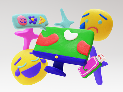 Open Stickers 3.0 | WIP 3d 3d design 3d illustration branding colorful design illustration storytale ui