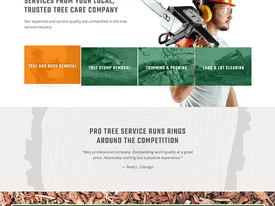 ProTree Services map tree services web design website