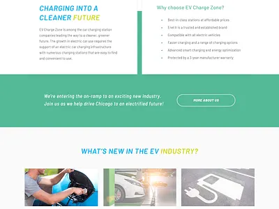 evCHARGEZONE charge electric vehicle ev ui ux web design website