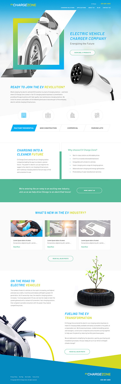 evCHARGEZONE charge electric vehicle ev ui ux web design website