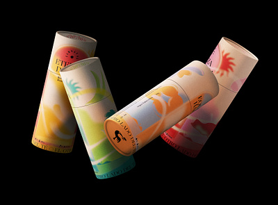 Carnaval Tea branding color gradient illustration pack packaging tea