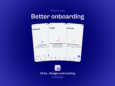 Cirka 1.1 accounts app budget empty expenses fallback finance icon icons insights intro mobile onboarding