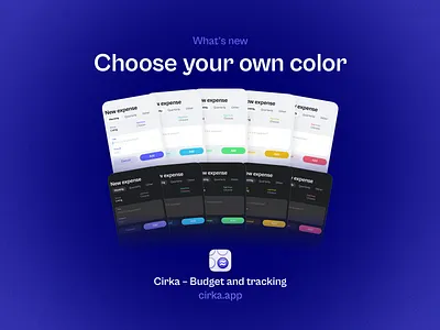 Cirka 1.1 app color switcher dark finance light mobile mode money theme