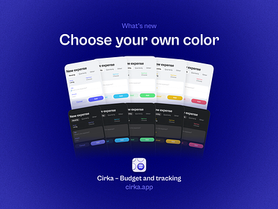 Cirka 1.1 app color switcher dark finance light mobile mode money theme