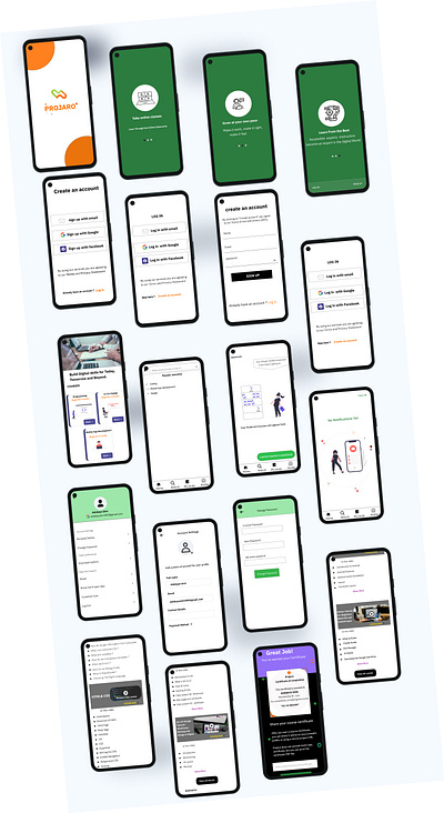 A course App app design ui ux