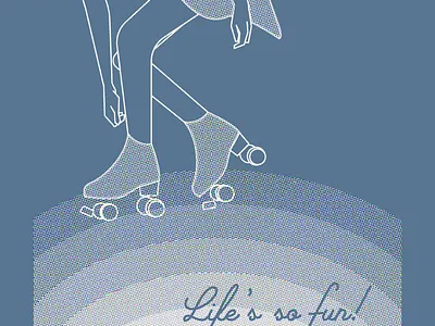 Silk Chiffon Illustration design girl on skates graphic design illustration muna phoebe bridgers rollerskates rollerskating rollerskating illustrations silk chiffon skating visual identity