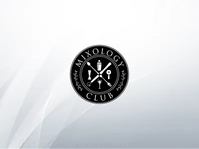 Mixology Club badge bartender logo club logo emblem mixology logo